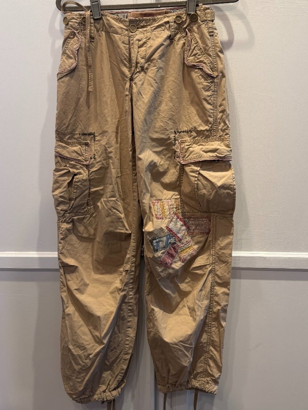 Vintage Abercrombie & Fitch Y2K Patchwork Paratrooper Cargo Pants Size 2